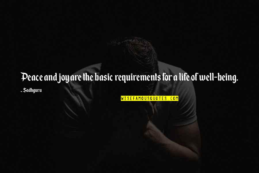 Dedicar En Quotes By Sadhguru: Peace and joy are the basic requirements for