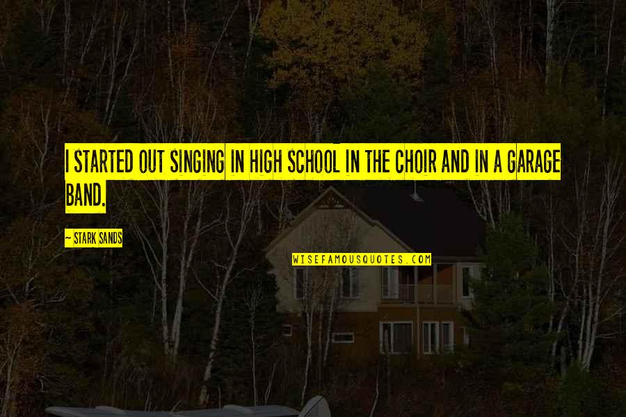Dedicatoria Tesis Quotes By Stark Sands: I started out singing in high school in