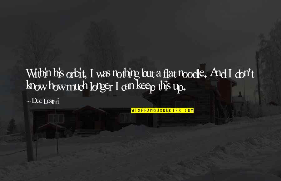 Dee Lestari Quotes By Dee Lestari: Within his orbit, I was nothing but a