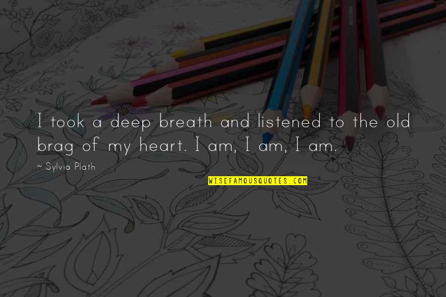 Deep Breath Quotes By Sylvia Plath: I took a deep breath and listened to