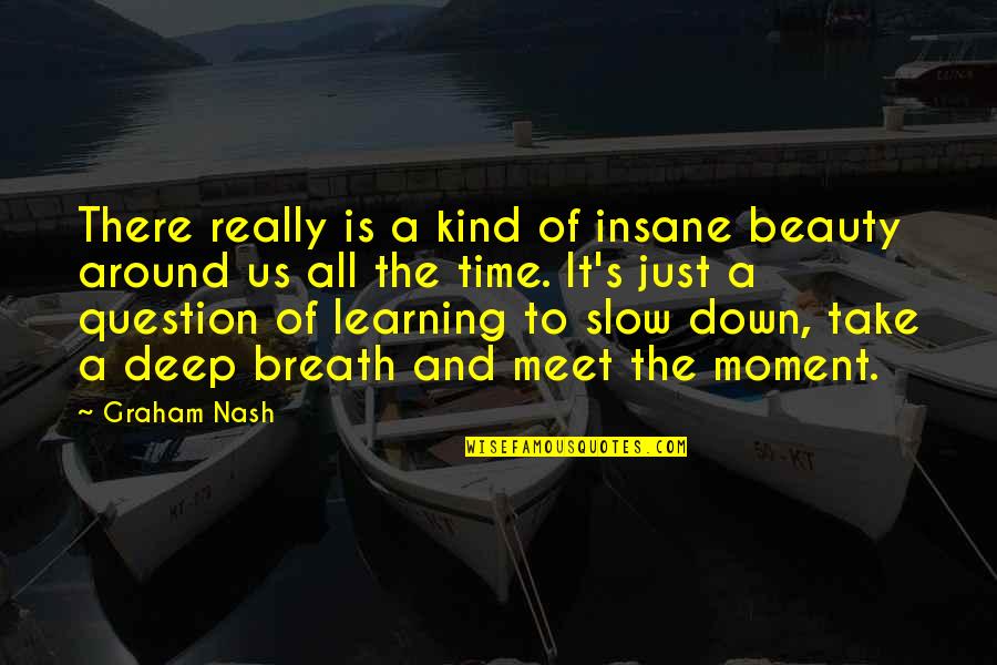 Deep Learning Quotes By Graham Nash: There really is a kind of insane beauty