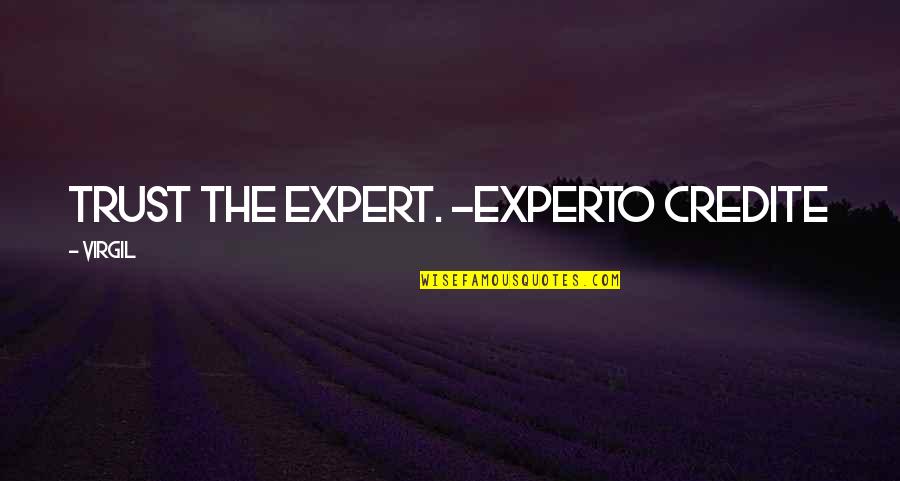 Deep Looking Eyes Quotes By Virgil: Trust the expert. -Experto credite