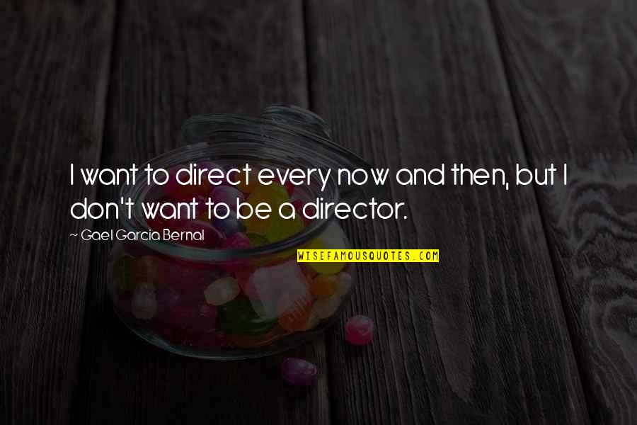 Deep Sahabat Quotes By Gael Garcia Bernal: I want to direct every now and then,
