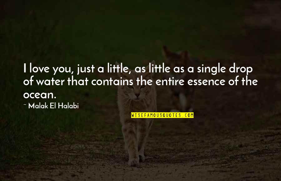 Deep Thought Quotes By Malak El Halabi: I love you, just a little, as little