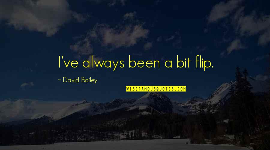 Deeper Meaning Of Life Quotes By David Bailey: I've always been a bit flip.