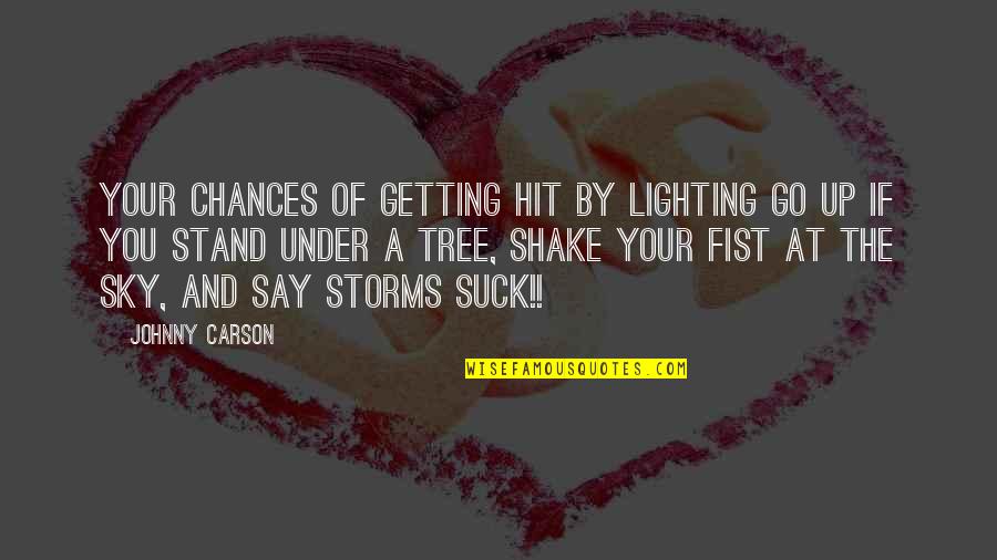 Defect Prevention Quotes By Johnny Carson: Your chances of getting hit by lighting go