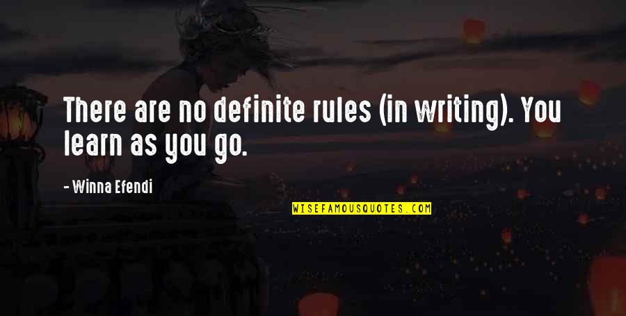 Defectuosa En Quotes By Winna Efendi: There are no definite rules (in writing). You