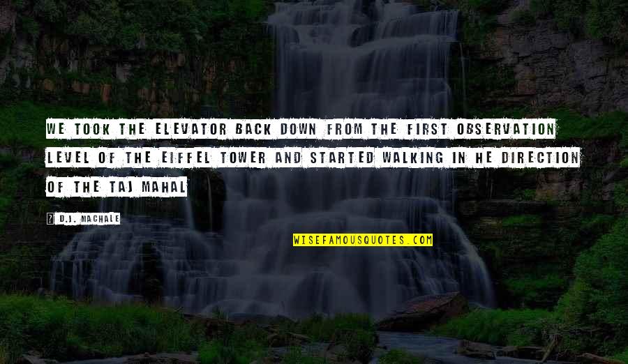 Defending Your Sister Quotes By D.J. MacHale: We took the elevator back down from the Defending Your Sister Quotes By D.J. MacHale: We took the elevator back down from the
