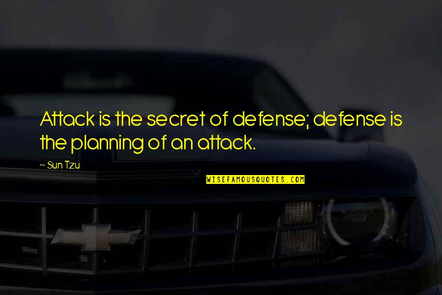 Defense In War Quotes By Sun Tzu: Attack is the secret of defense; defense is