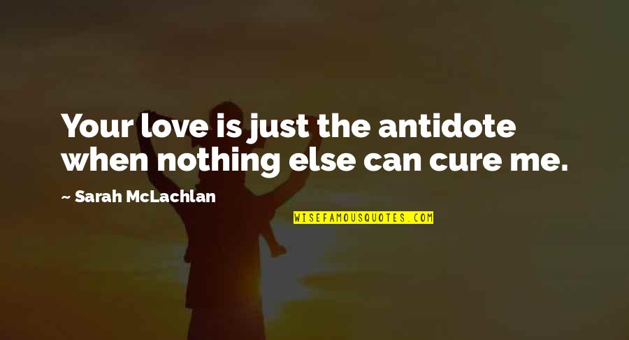 Defenses To Intentional Torts Quotes By Sarah McLachlan: Your love is just the antidote when nothing Defenses To Intentional Torts Quotes By Sarah McLachlan: Your love is just the antidote when nothing