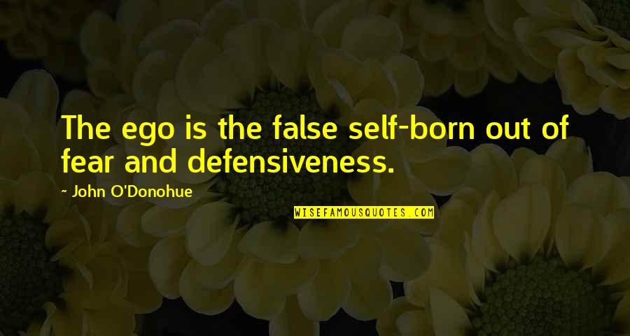 Defensiveness Quotes By John O'Donohue: The ego is the false self-born out of