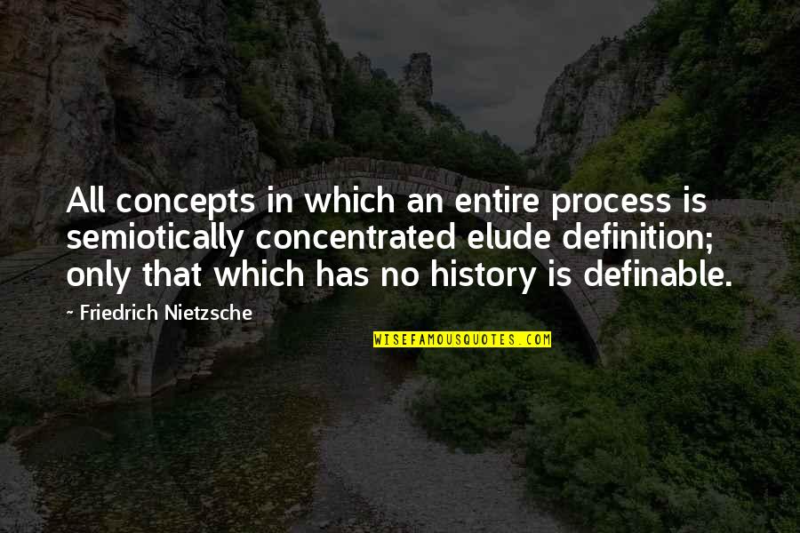 Definable Quotes By Friedrich Nietzsche: All concepts in which an entire process is