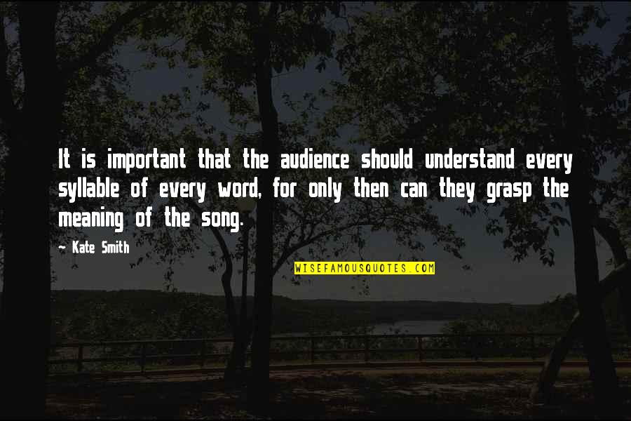 Define Payoff Quotes By Kate Smith: It is important that the audience should understand Define Payoff Quotes By Kate Smith: It is important that the audience should understand