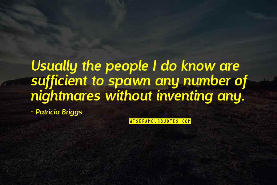 Define Pithy Quotes By Patricia Briggs: Usually the people I do know are sufficient
