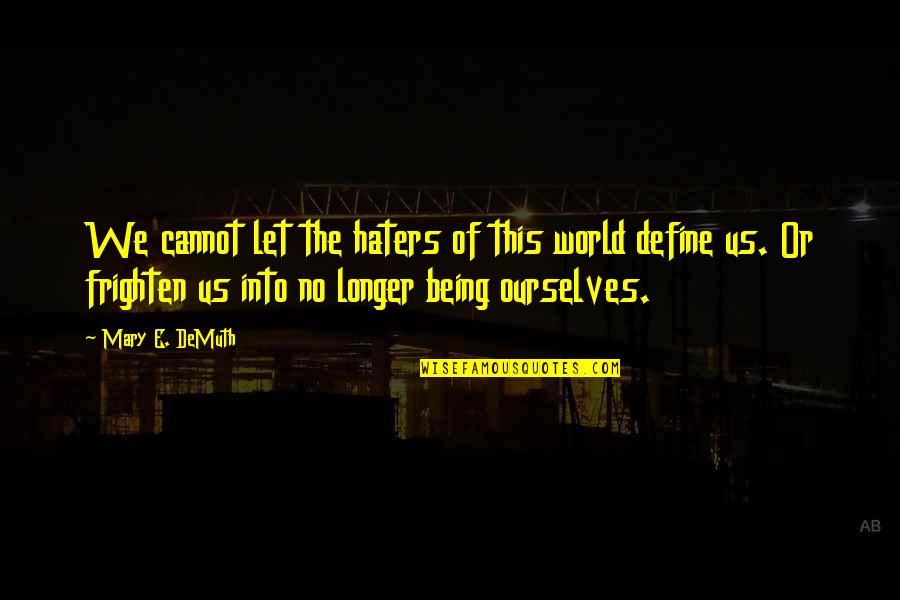 Define Yourself Quotes By Mary E. DeMuth: We cannot let the haters of this world