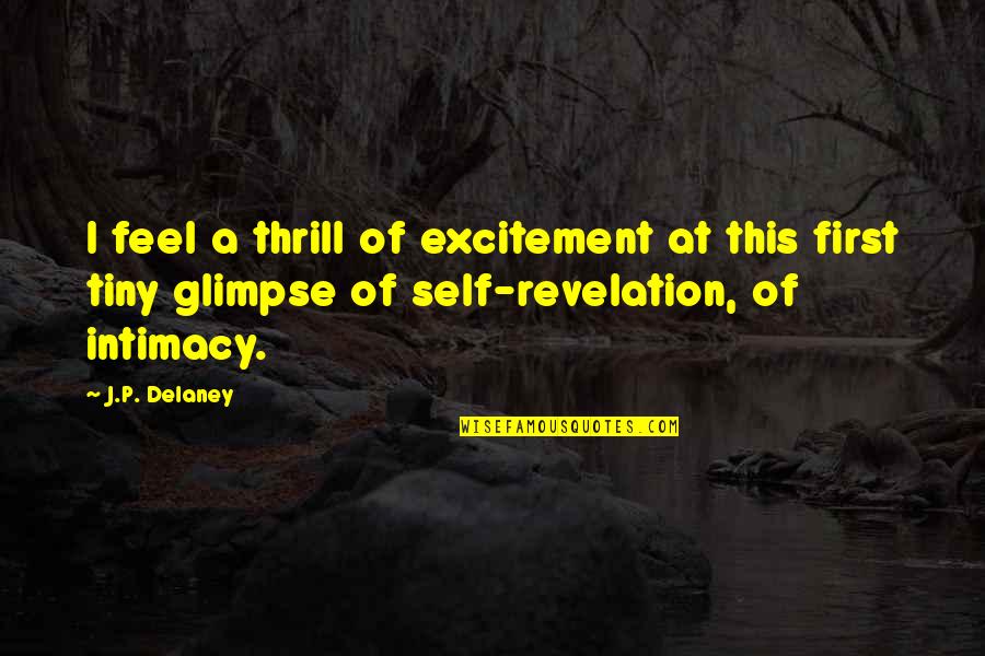 Definiteness Of Purpose Quotes By J.P. Delaney: I feel a thrill of excitement at this