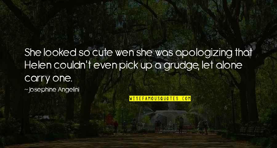 Deflated Quotes By Josephine Angelini: She looked so cute wen she was apologizing