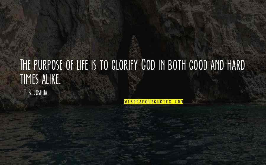 Defrauder Crossword Quotes By T. B. Joshua: The purpose of life is to glorify God