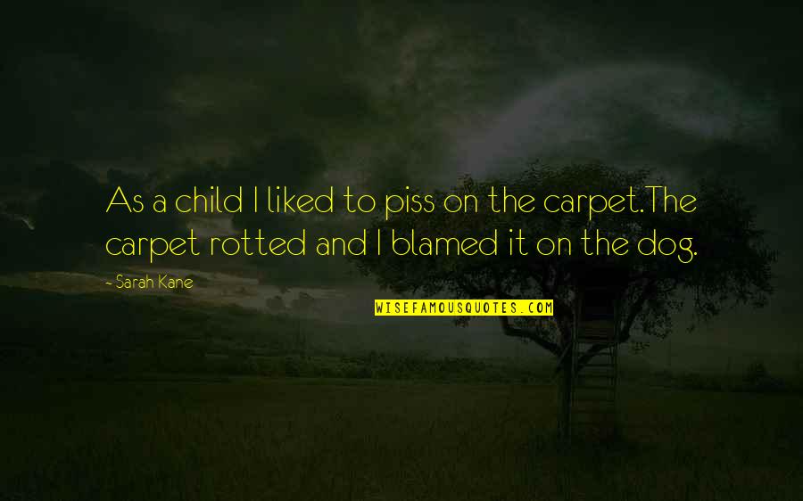 Defrennes Quotes By Sarah Kane: As a child I liked to piss on