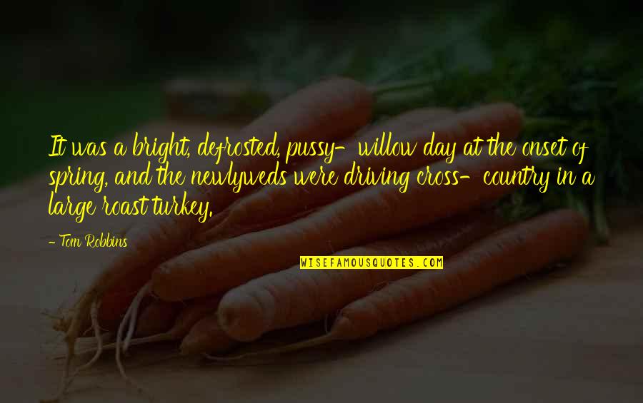 Defrosted Turkey Quotes By Tom Robbins: It was a bright, defrosted, pussy-willow day at