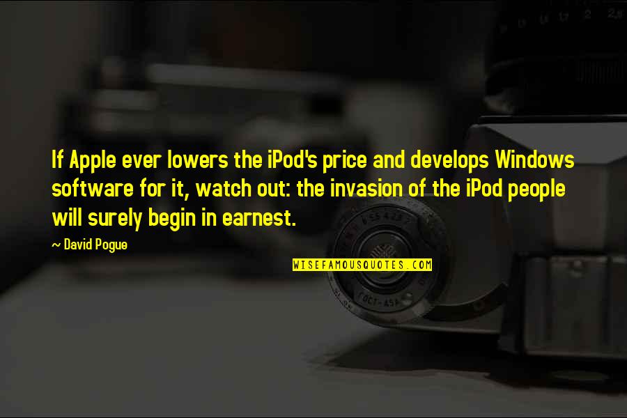 Degenerative Disc Disease Quotes By David Pogue: If Apple ever lowers the iPod's price and