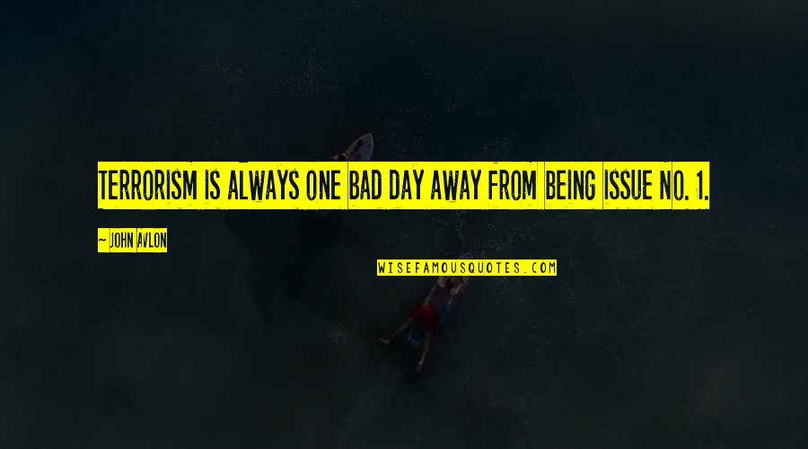 Degradazione Significato Quotes By John Avlon: Terrorism is always one bad day away from