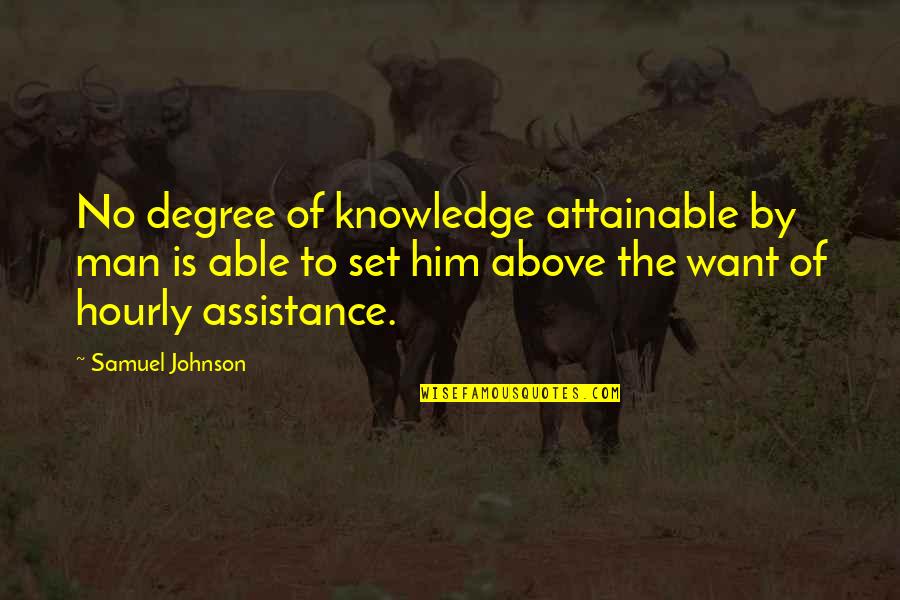 Degrees Quotes By Samuel Johnson: No degree of knowledge attainable by man is