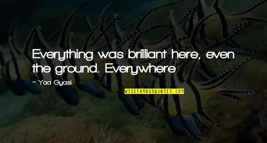 Degust Quotes By Yaa Gyasi: Everything was brilliant here, even the ground. Everywhere