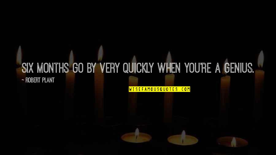 Deguzman Associates Quotes By Robert Plant: Six months go by very quickly when you're Deguzman Associates Quotes By Robert Plant: Six months go by very quickly when you're