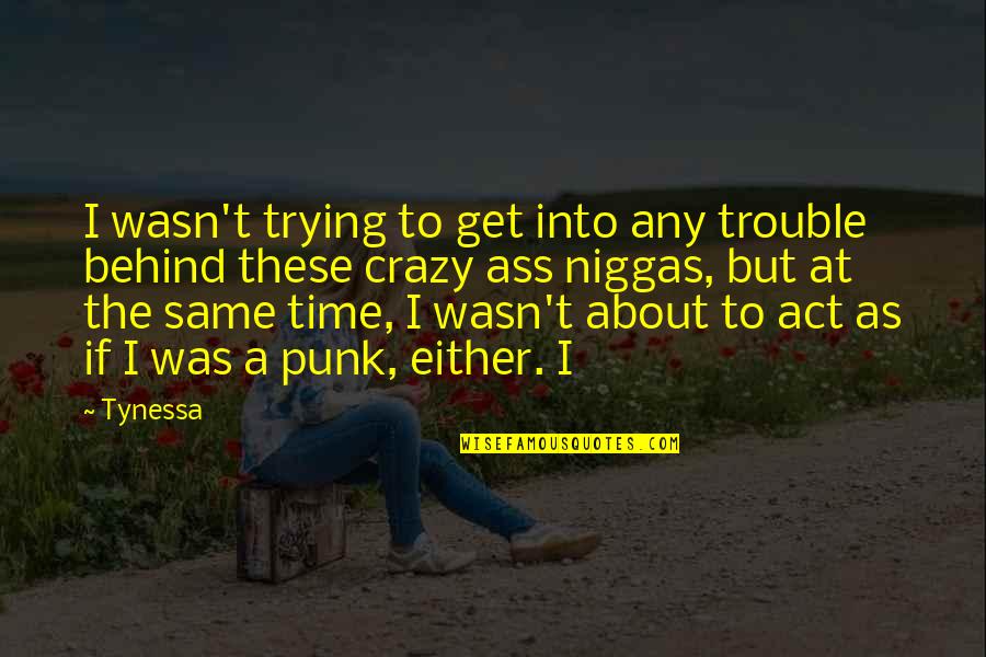 Dehydrates Inc Quotes By Tynessa: I wasn't trying to get into any trouble