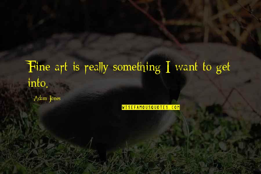 Deitch Bros Quotes By Adam Jones: Fine art is really something I want to