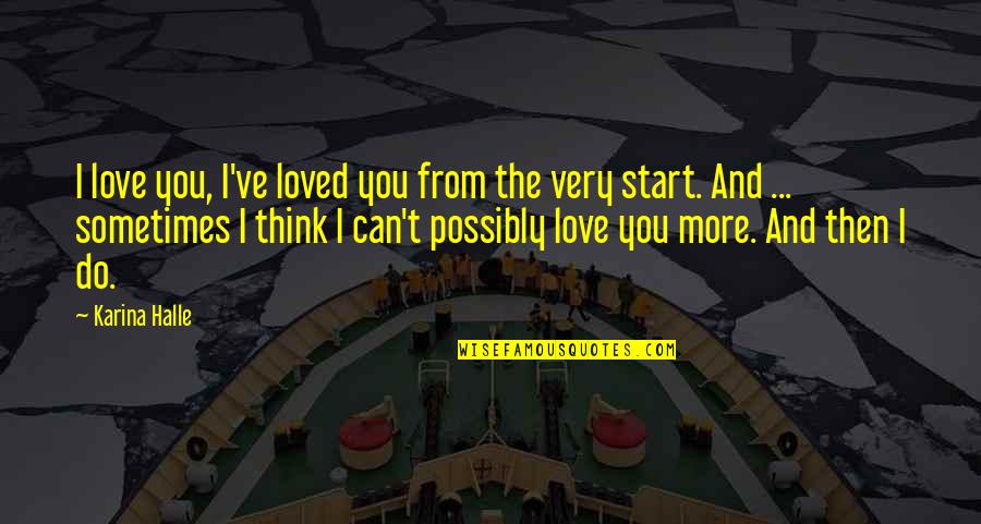 Deividas Zemgulis Quotes By Karina Halle: I love you, I've loved you from the