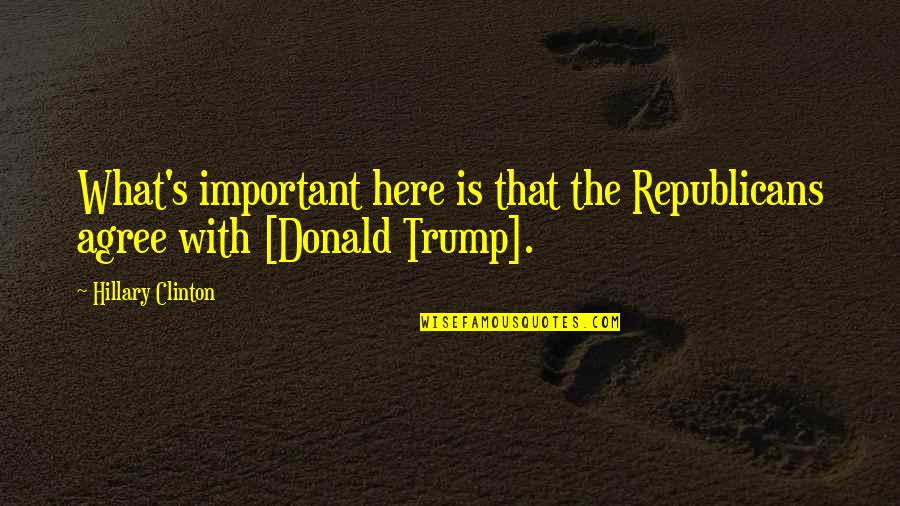 Deixam Nos Quotes By Hillary Clinton: What's important here is that the Republicans agree Deixam Nos Quotes By Hillary Clinton: What's important here is that the Republicans agree