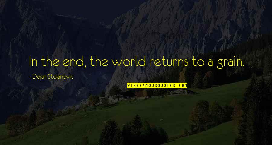 Dejan Quotes By Dejan Stojanovic: In the end, the world returns to a