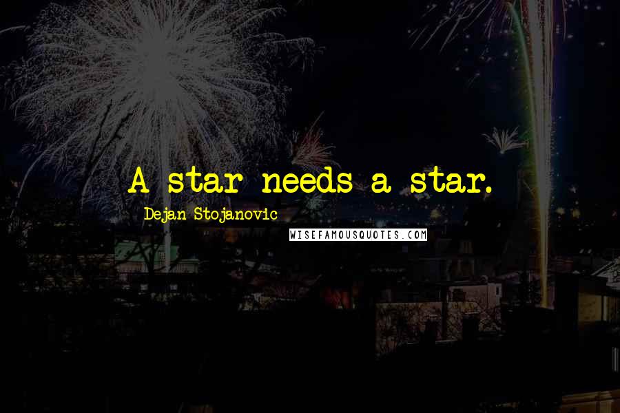 Dejan Stojanovic quotes: A star needs a star.