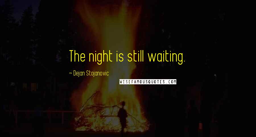 Dejan Stojanovic quotes: The night is still waiting.