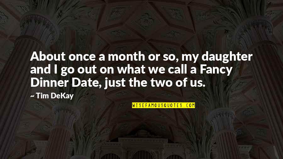 Dekay Quotes By Tim DeKay: About once a month or so, my daughter