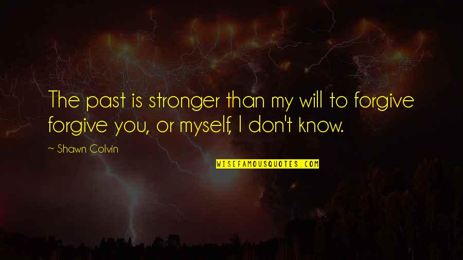 Dekken Merrie Quotes By Shawn Colvin: The past is stronger than my will to