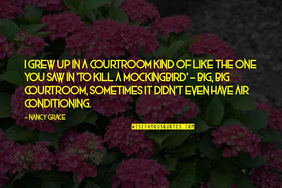 Del Collection Quotes By Nancy Grace: I grew up in a courtroom kind of