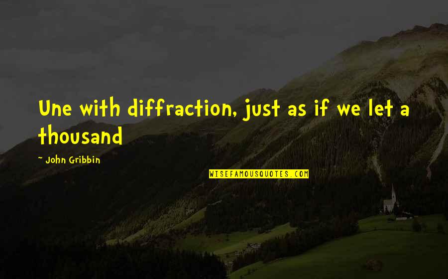Del Conte Chocolate Quotes By John Gribbin: Une with diffraction, just as if we let Del Conte Chocolate Quotes By John Gribbin: Une with diffraction, just as if we let