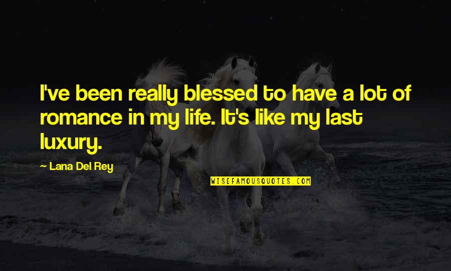 Del Rey Quotes By Lana Del Rey: I've been really blessed to have a lot