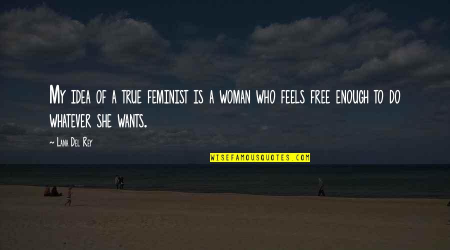 Del Rey Quotes By Lana Del Rey: My idea of a true feminist is a