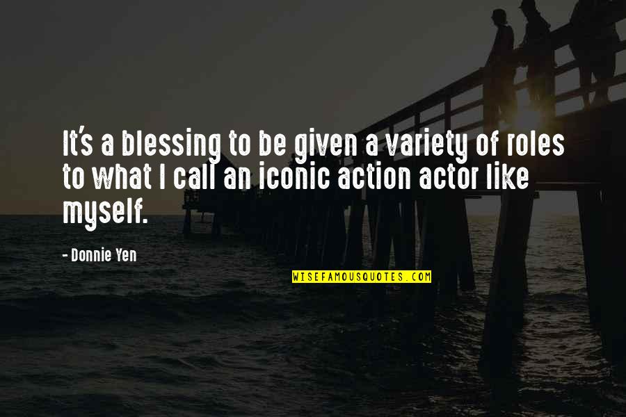Delacey Black Quotes By Donnie Yen: It's a blessing to be given a variety