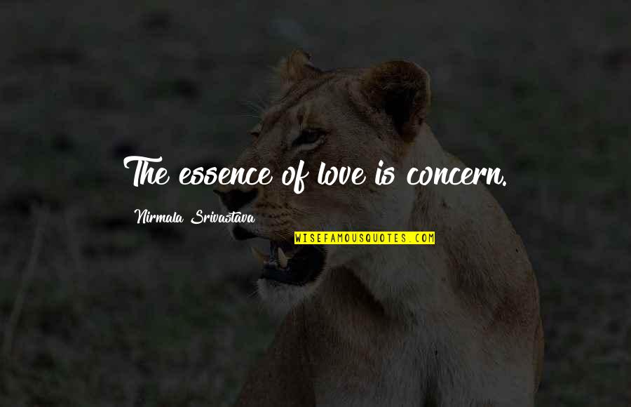 Delahoussayes Water Quotes By Nirmala Srivastava: The essence of love is concern.