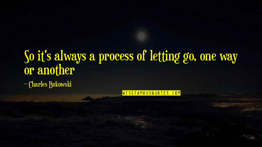 Delange Seed Quotes By Charles Bukowski: So it's always a process of letting go, Delange Seed Quotes By Charles Bukowski: So it's always a process of letting go,