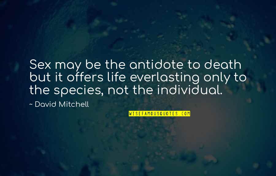 Delange Seed Quotes By David Mitchell: Sex may be the antidote to death but Delange Seed Quotes By David Mitchell: Sex may be the antidote to death but