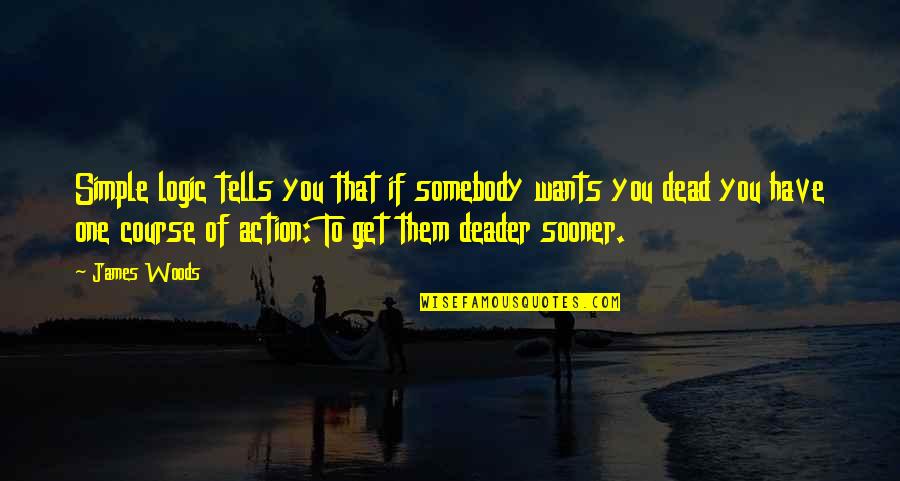 Delaware State Quote Quotes By James Woods: Simple logic tells you that if somebody wants Delaware State Quote Quotes By James Woods: Simple logic tells you that if somebody wants