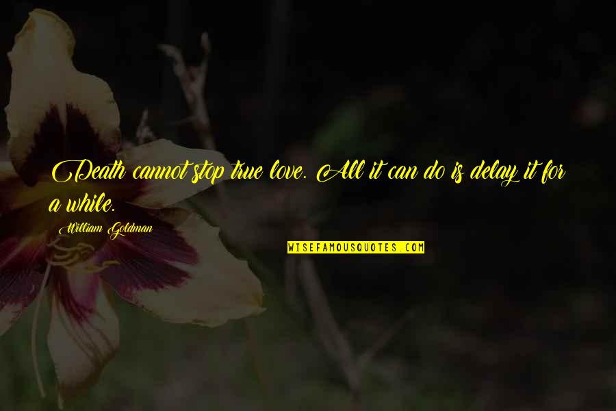 Delay Quotes By William Goldman: Death cannot stop true love. All it can