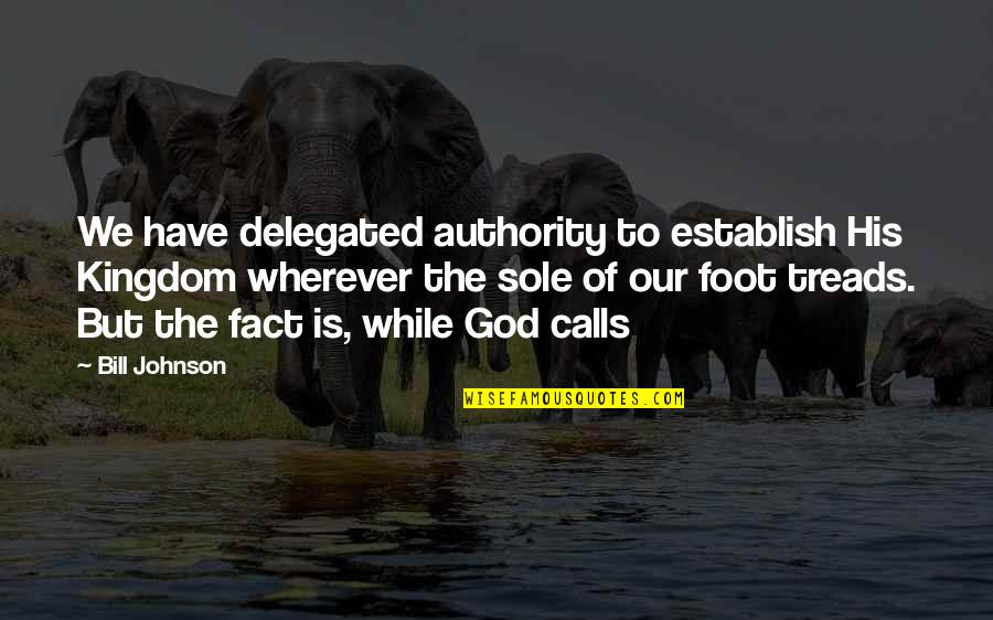 Delegated Quotes By Bill Johnson: We have delegated authority to establish His Kingdom