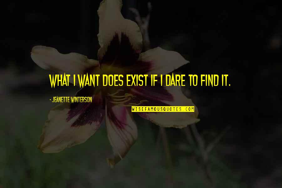Delegating Tasks Quotes By Jeanette Winterson: What I want does exist if I dare